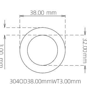 38.00mm / 32.00mm Stainless Steel 304 Capillary Tube