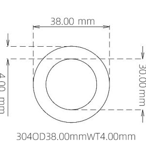 38.00mm / 30.00mm Stainless Steel 304 Capillary Tube