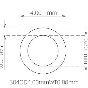4.00mm / 2.40mm Stainless Steel 304 Capillary Tube