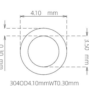4.10mm / 3.50mm Stainless Steel 304 Capillary Tube