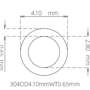 4.10mm / 2.80mm Stainless Steel 304 Capillary Tube