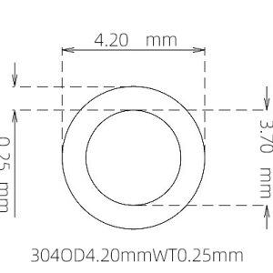 4.20mm / 3.70mm Stainless Steel 304 Capillary Tube