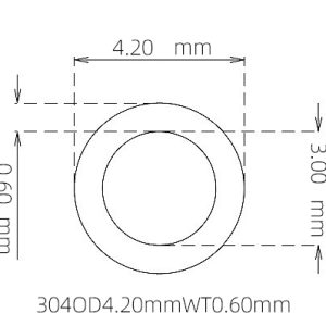 4.20mm / 3.00mm Stainless Steel 304 Capillary Tube