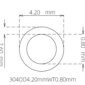 4.20mm / 2.60mm Stainless Steel 304 Capillary Tube