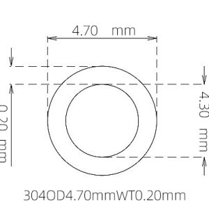 4.70mm / 4.30mm Stainless Steel 304 Capillary Tube