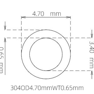 4.70mm / 3.40mm Stainless Steel 304 Capillary Tube