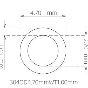 4.70mm / 2.70mm Stainless Steel 304 Capillary Tube