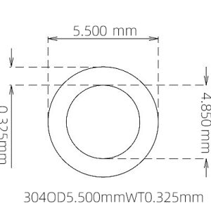 5.500mm / 4.850mm Stainless Steel 304 Capillary Tube
