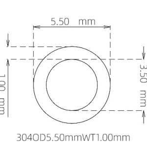 5.50mm / 3.50mm Stainless Steel 304 Capillary Tube