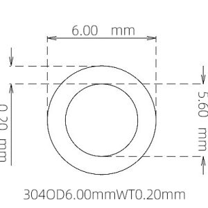 6.00mm / 5.60mm Stainless Steel 304 Capillary Tube