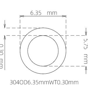6.35mm / 5.75mm Stainless Steel 304 Capillary Tube