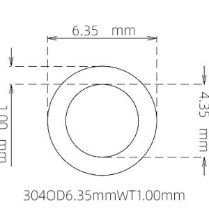 6.35mm / 4.35mm Stainless Steel 304 Capillary Tube