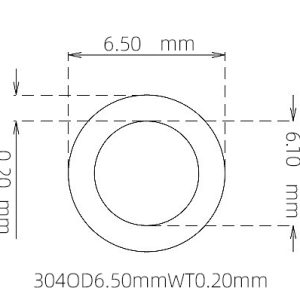 6.50mm / 6.10mm Stainless Steel 304 Capillary Tube