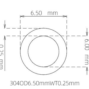 6.50mm / 6.00mm Stainless Steel 304 Capillary Tube