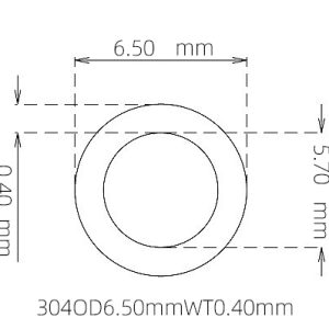6.50mm / 5.70mm Stainless Steel 304 Capillary Tube