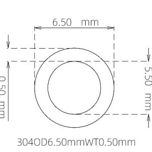 6.50mm / 5.50mm Stainless Steel 304 Capillary Tube