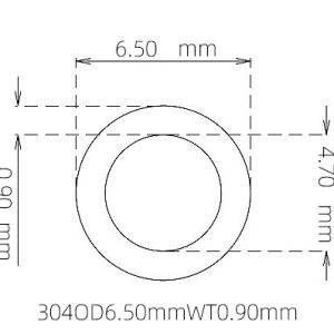 6.50mm / 4.70mm Stainless Steel 304 Capillary Tube