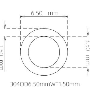 6.50mm / 3.50mm Stainless Steel 304 Capillary Tube