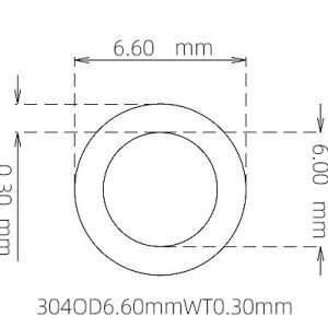 6.60mm / 6.00mm Stainless Steel 304 Capillary Tube
