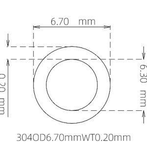 6.70mm / 6.30mm Stainless Steel 304 Capillary Tube