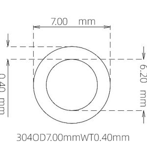 7.00mm / 6.20mm Stainless Steel 304 Capillary Tube