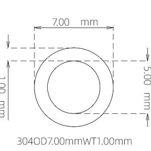 7.00mm / 5.00mm Stainless Steel 304 Capillary Tube