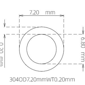 7.20mm / 6.80mm Stainless Steel 304 Capillary Tube