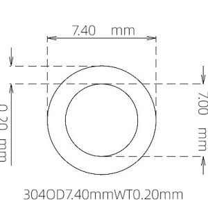 7.40mm / 7.00mm Stainless Steel 304 Capillary Tube