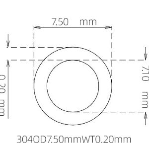 7.50mm / 7.10mm Stainless Steel 304 Capillary Tube