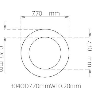 7.70mm / 7.30mm Stainless Steel 304 Capillary Tube