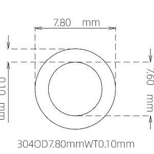 7.80mm / 7.60mm Stainless Steel 304 Capillary Tube