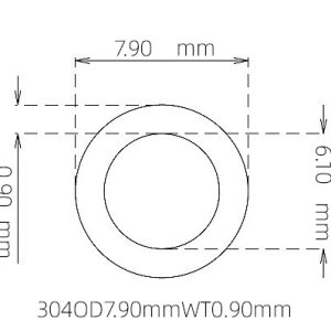 7.90mm / 6.10mm Stainless Steel 304 Capillary Tube