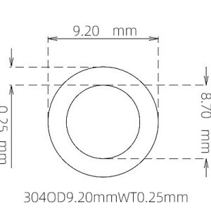 9.20mm / 8.70mm Stainless Steel 304 Capillary Tube