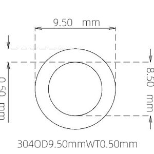 9.50mm / 8.50mm Stainless Steel 304 Capillary Tube