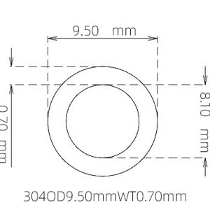 9.50mm / 8.10mm Stainless Steel 304 Capillary Tube