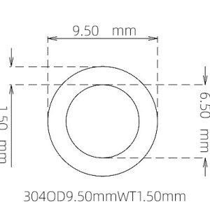 9.50mm / 6.50mm Stainless Steel 304 Capillary Tube