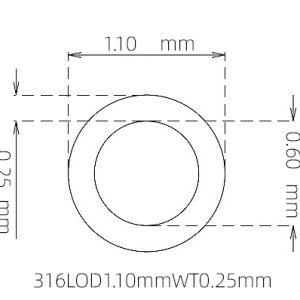 1.10mm / 0.60mm Stainless Steel 316L Capillary Tube | 0.25mm Thin Wall Precision Tubing Manufacturer