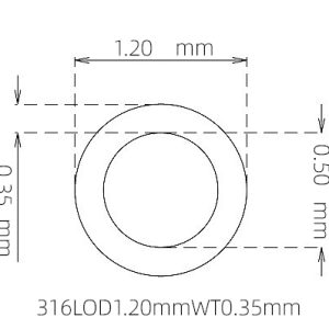 1.20mm / 0.50mm Stainless Steel 316L Capillary Tube | 0.35mm Thin Wall Precision Tubing Manufacturer
