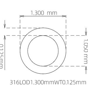 1.300mm / 1.050mm Stainless Steel 316L Capillary Tube