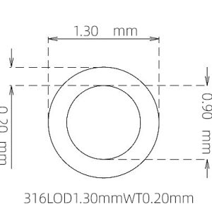 1.30mm / 0.90mm Stainless Steel 316L Capillary Tube