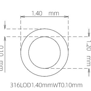 1.40mm / 1.20mm Stainless Steel 316L Capillary Tube