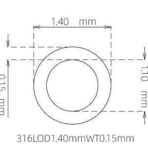 1.40mm / 1.10mm Stainless Steel 316L Capillary Tube