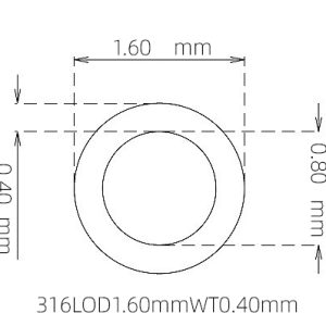 1.60mm / 0.80mm Stainless Steel 316L Capillary Tube