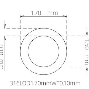 1.70mm / 1.50mm Stainless Steel 316L Capillary Tube