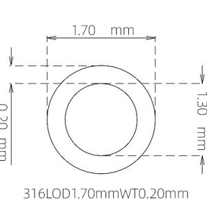 1.70mm / 1.30mm Stainless Steel 316L Capillary Tube