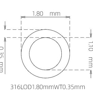 1.80mm / 1.10mm Stainless Steel 316L Capillary Tube