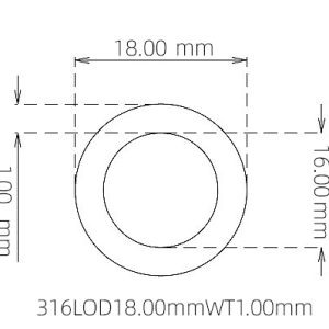 18.00mm / 16.00mm Stainless Steel 316L Capillary Tube