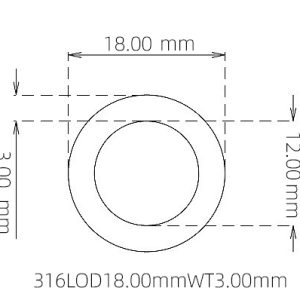 18.00mm / 12.00mm Stainless Steel 316L Capillary Tube