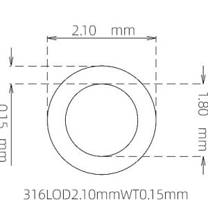 2.10mm / 1.80mm Stainless Steel 316L Capillary Tube