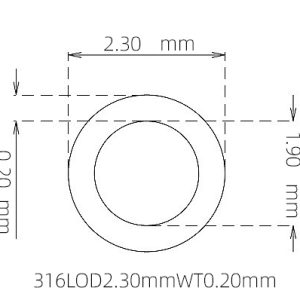2.30mm / 1.90mm Stainless Steel 316L Capillary Tube